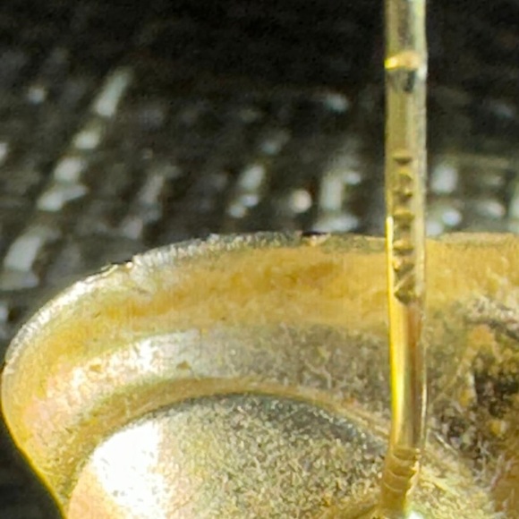 14k yellow gold earrings . - Picture 9 of 9